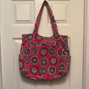 Vera Bradley Cupcake Collection Vibrant Pink Patterned Tote. Retired